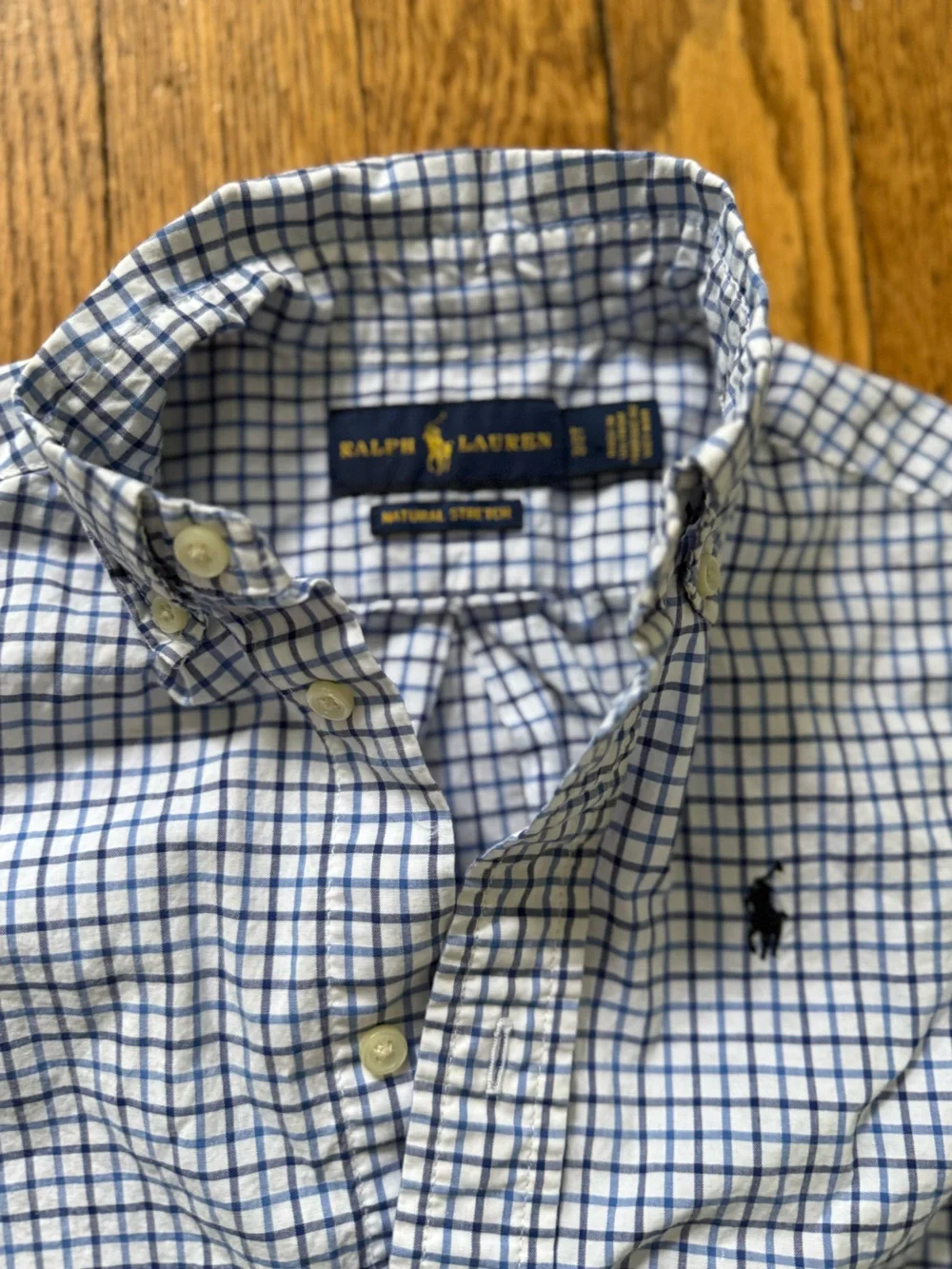 Ralph Lauren Blue Check Button-Down Shirt - Size 2